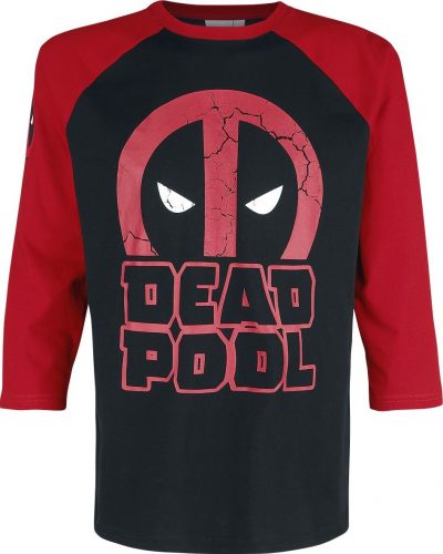 Deadpool Deadpool - Logo Tričko s dlouhým rukávem cervená/cerná