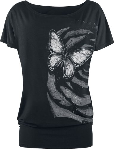 Full Volume by EMP Tričko s potiskem s motýlem Dámské tričko černá