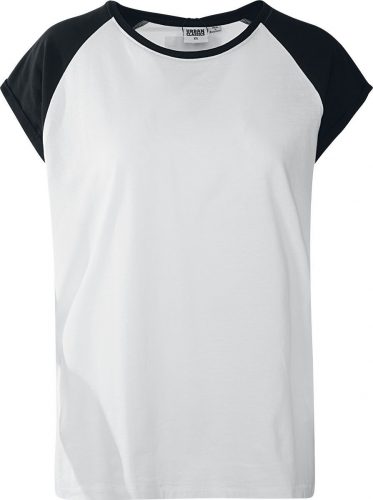 Urban Classics Dámské kontrastní raglanové tričko Dámské tričko bílá/cerná