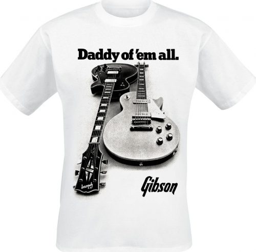 Gibson Daddy Of 'Em All Tričko bílá
