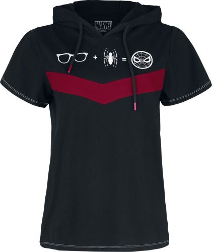 Spider-Man Glasses Dámské tričko s kapucí cerná/cervená