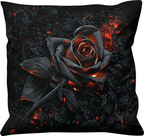 Spiral Burnt Rose dekorace polštár černá
