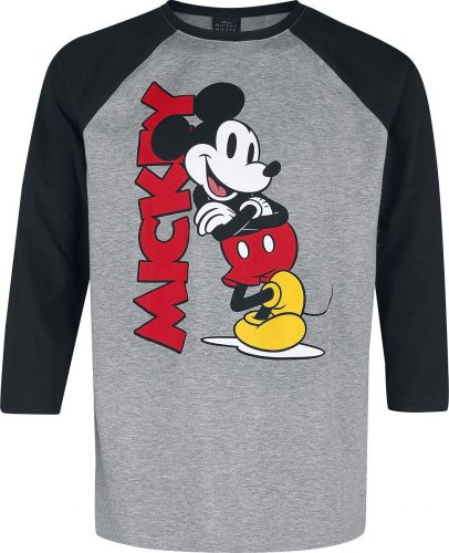 Mickey & Minnie Mouse Hang Out Tričko s dlouhým rukávem šedá/cerná