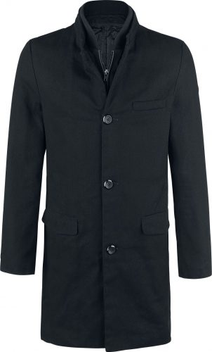 Black Premium by EMP Kabát s jednořadovým zapínáním na knoflíky Kabát černá