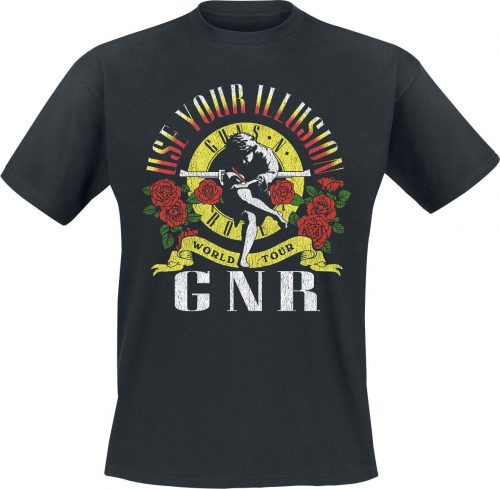 Guns N' Roses Use Your Illusion World Tour Tričko černá