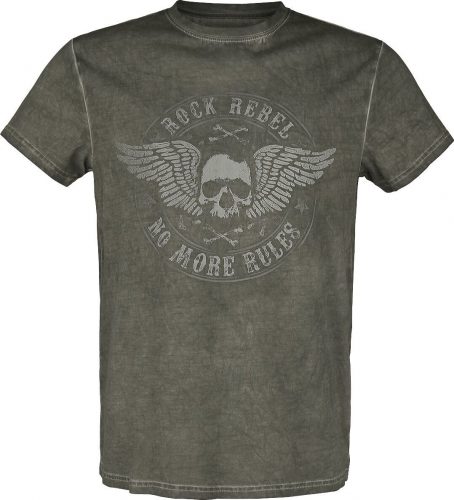Rock Rebel by EMP T-Shirt mit Frontprint Tričko černá