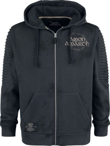 Amon Amarth EMP Signature Collection Mikina s kapucí na zip tmave šedá/cerná