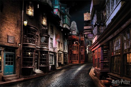 Harry Potter Příčná ulice plakát vícebarevný