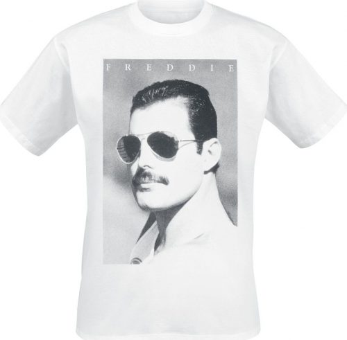 Queen Freddie Mercury - Sunglasses Tričko bílá