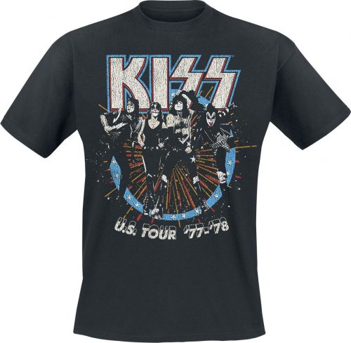 Kiss US Tour 77-78 Tričko černá