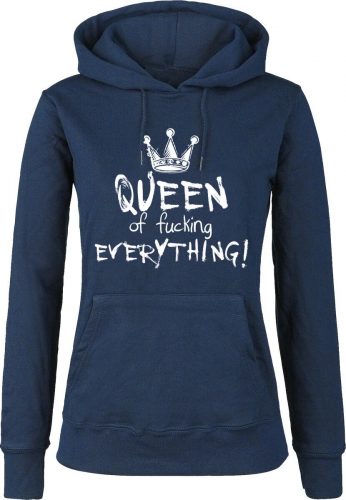 Queen Of Fucking Everything Dámská mikina s kapucí tmavě modrá