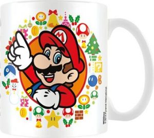 Super Mario Happy Holidays Hrnek bílá