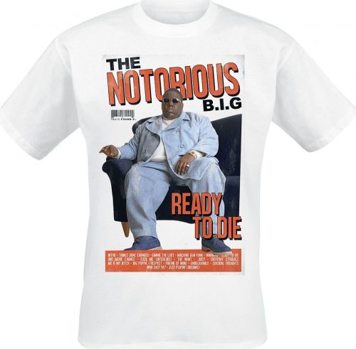 Notorious B.I.G. Biggie Magazine Cover Tričko bílá
