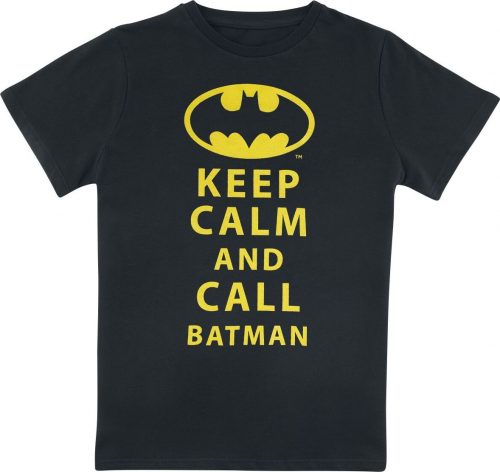 Batman Kids - Keep Calm And Call Batman detské tricko černá