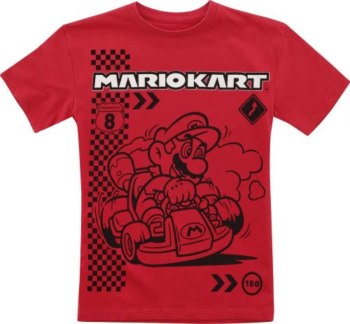 Super Mario Kids - Kart Champion detské tricko červená