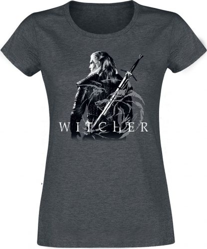 The Witcher Back Pose Dámské tričko tmavě prošedivělá