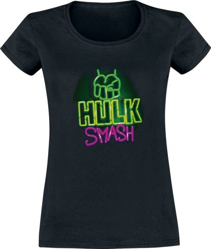 Marvel Neon Hulk Smash Dámské tričko černá