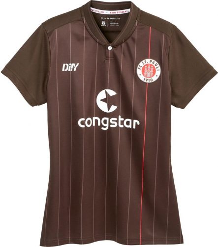 FC St. Pauli Vypasované tričko na doma 2021-22 Dres pro fanoušky hnědá