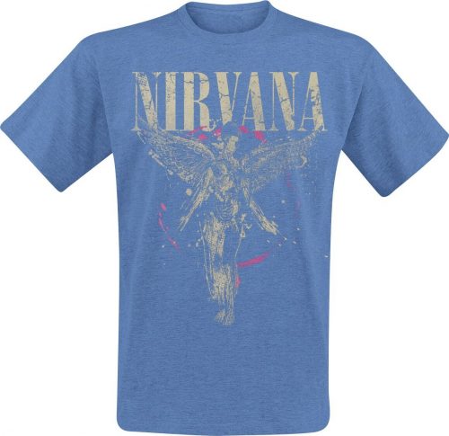 Nirvana In Utero Tričko smíšená modrá