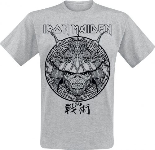 Iron Maiden Samurai Eddie Black Graphic Tričko šedá
