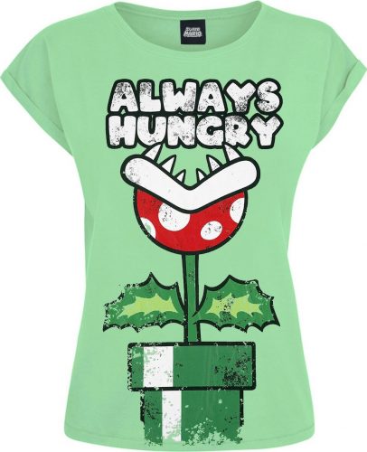 Super Mario Always Hungry Dámské tričko zelená