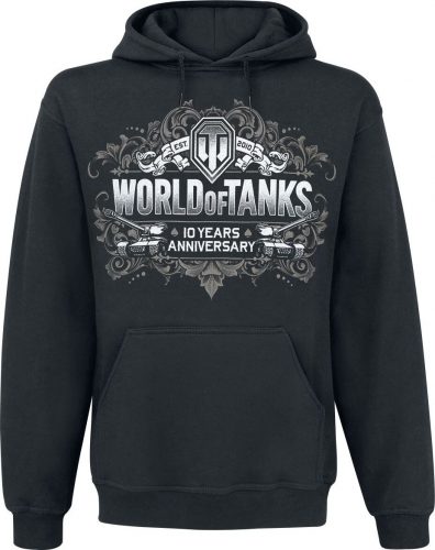 World Of Tanks 10 Year Anniversary Mikina s kapucí černá