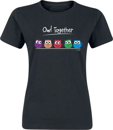 Owl Together Dámské tričko černá