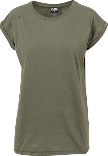 Urban Classics Ladies Extended Shoulder Tee Dámské tričko olivová