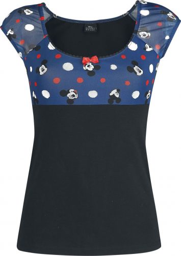 Mickey & Minnie Mouse Dots Dámské tričko cerná/barevná