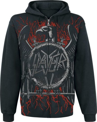 Slayer Black Eagle Mikina s kapucí na zip černá