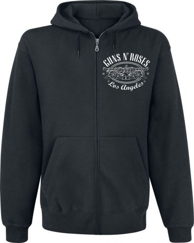 Guns N' Roses Paradise City Label Mikina s kapucí na zip černá