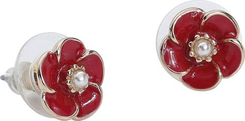 Lovett & Co. Small Rose Earrings sada náušnic červená