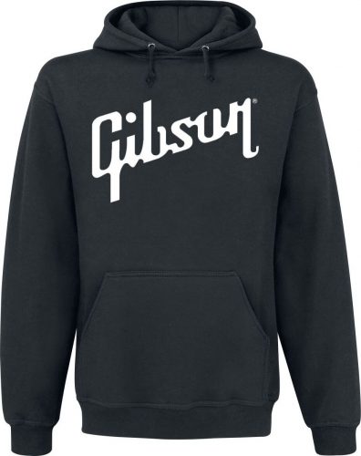 Gibson White Logo Mikina s kapucí černá