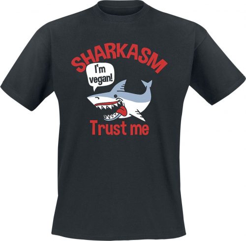 Sharkasm Tričko černá