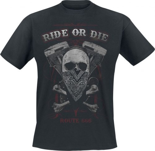 Ride Or Die Tričko černá