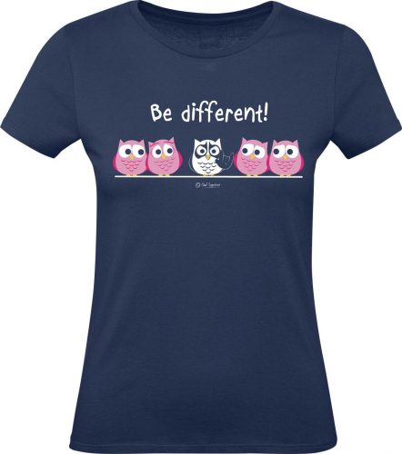 Be Different! Be Different! - Metal Dámské tričko námořnická modrá