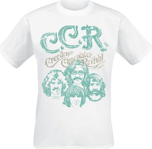 Creedence Clearwater Revival (CCR) Faces Tričko bílá