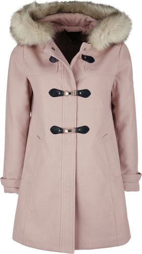 QED London Béžový kabát se sponou na přední straně Dámský kabát světle růžová