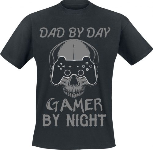 Dad By Day - Gamer By Night Dad By Day - Gamer By Night Tričko černá
