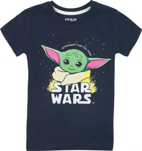 Star Wars Kids - The Mandalorian - Baby Yoda - Grogu detské tricko tmavě modrá
