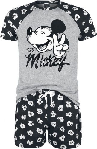 Mickey & Minnie Mouse Victory pyžama šedá/cerná