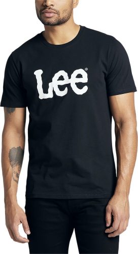 Džíny Lee Tričko Wobbly Logo Tričko černá