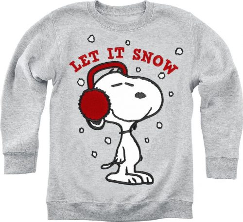 Peanuts Kids - Let It Snow detská mikina prošedivelá
