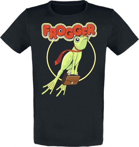 Konami Frogger Tričko černá