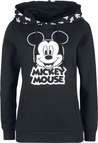 Mickey & Minnie Mouse Mickey Mouse Dámská mikina s kapucí černá
