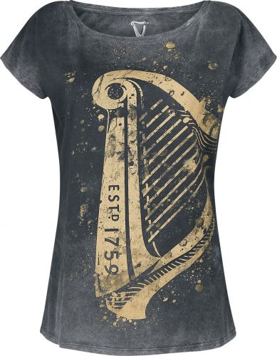 Guinness Harfe Dámské tričko cerná/šedá