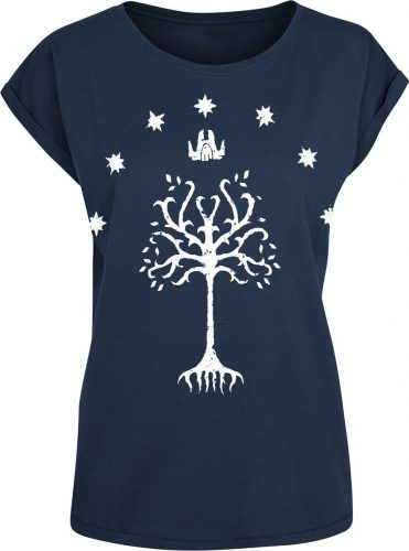 Pán prstenů Tree Of Gondor Dámské tričko tmavě modrá