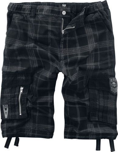 Black Premium by EMP Cierne šortky s kockovaným vzorom Kraťasy cerná/šedá