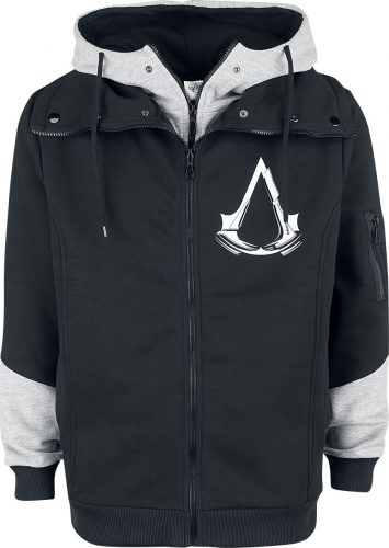 Assassin's Creed Emblem Mikina s kapucí na zip cerná/šedá