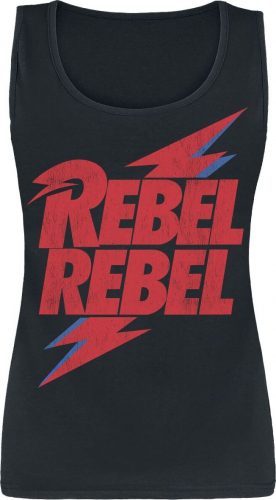 David Bowie Rebel Rebel Dámský top černá